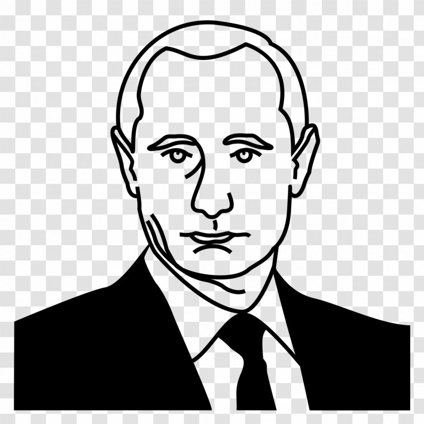 Vladimir Putin Poutine Germany Clip Art - Black And White Transparent PNG