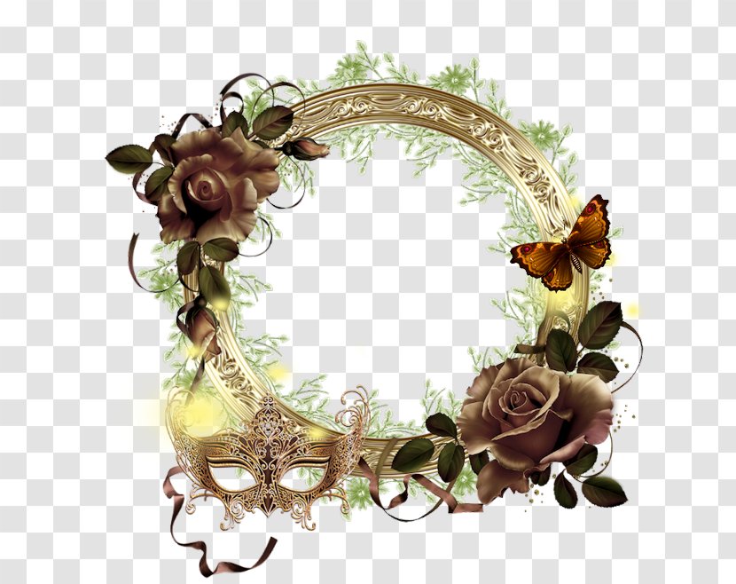 Flower Wreath Frame - Floral Design - Picture Transparent PNG