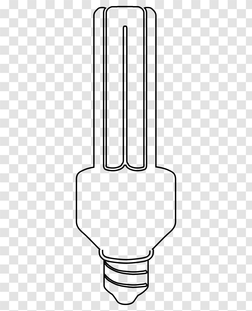 White Line Art - Hm - Light Bulb Outline Transparent PNG