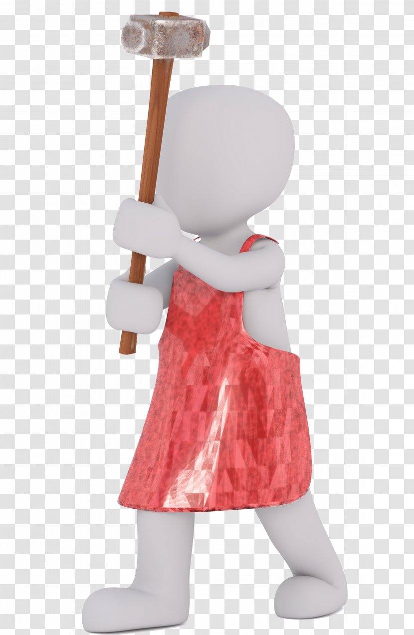 Blacksmith Pixabay Photography Illustration - Public Domain - Cartoon Character Holding A Hammer Transparent PNG