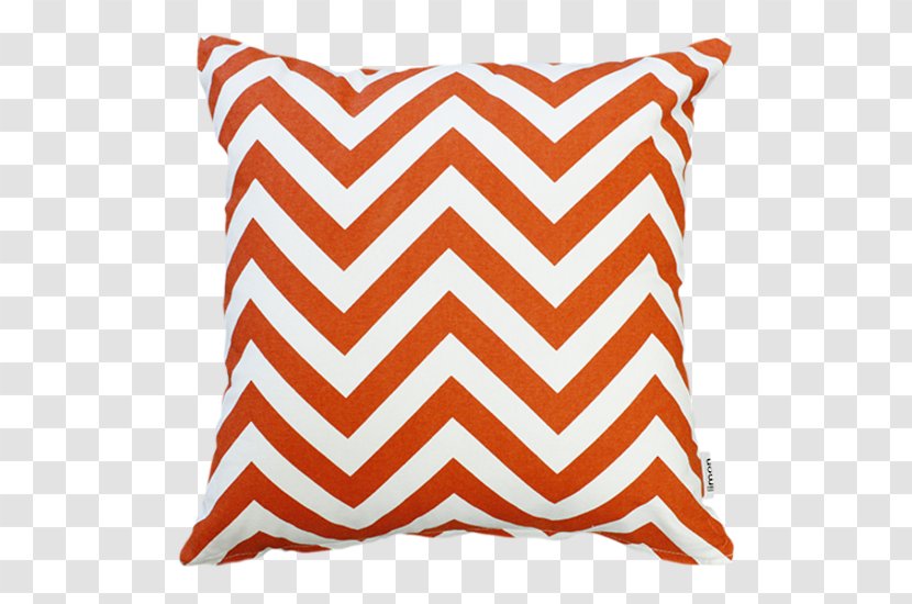 Cushion Throw Pillows Couch Living Room - Orange - Zig Zag Transparent PNG