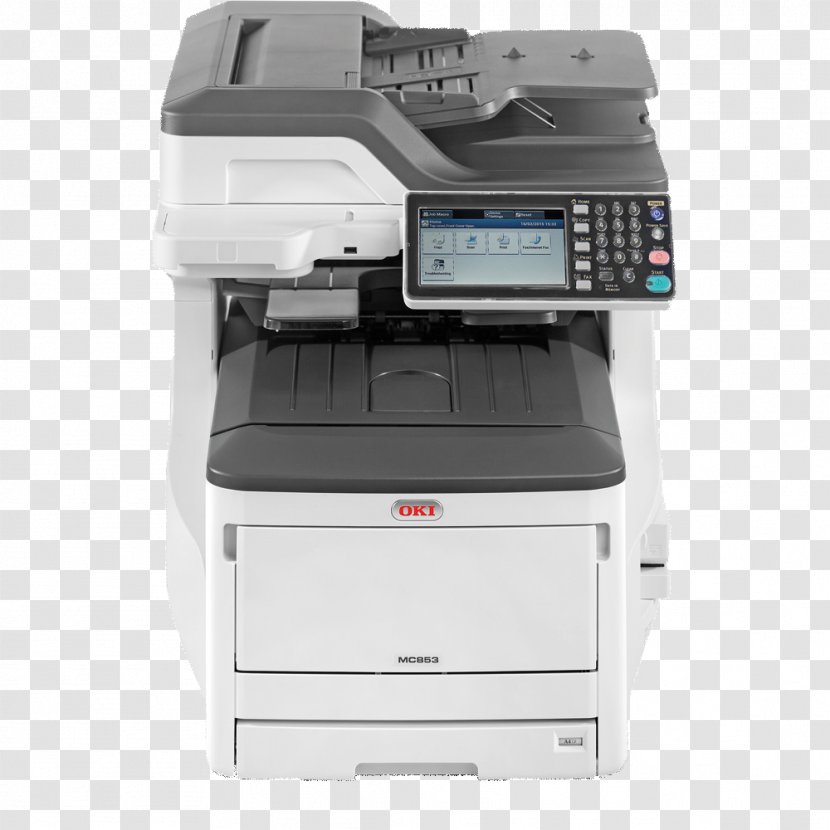 Multi-function Printer Oki Electric Industry Laser Printing OKI MC853dn A3 Colour LED MFP 45850603 Transparent PNG