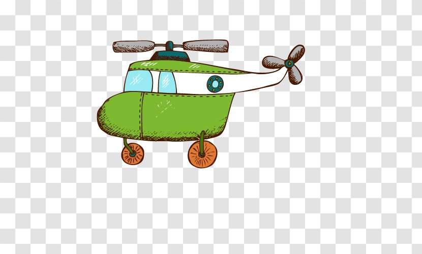 Airplane Aircraft Helicopter - Traffic - Cartoon Transparent PNG