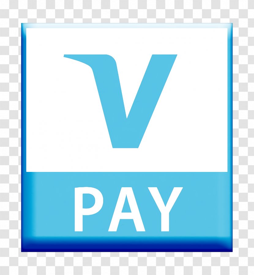 Pay Icon Visa - Text - Teal Azure Transparent PNG