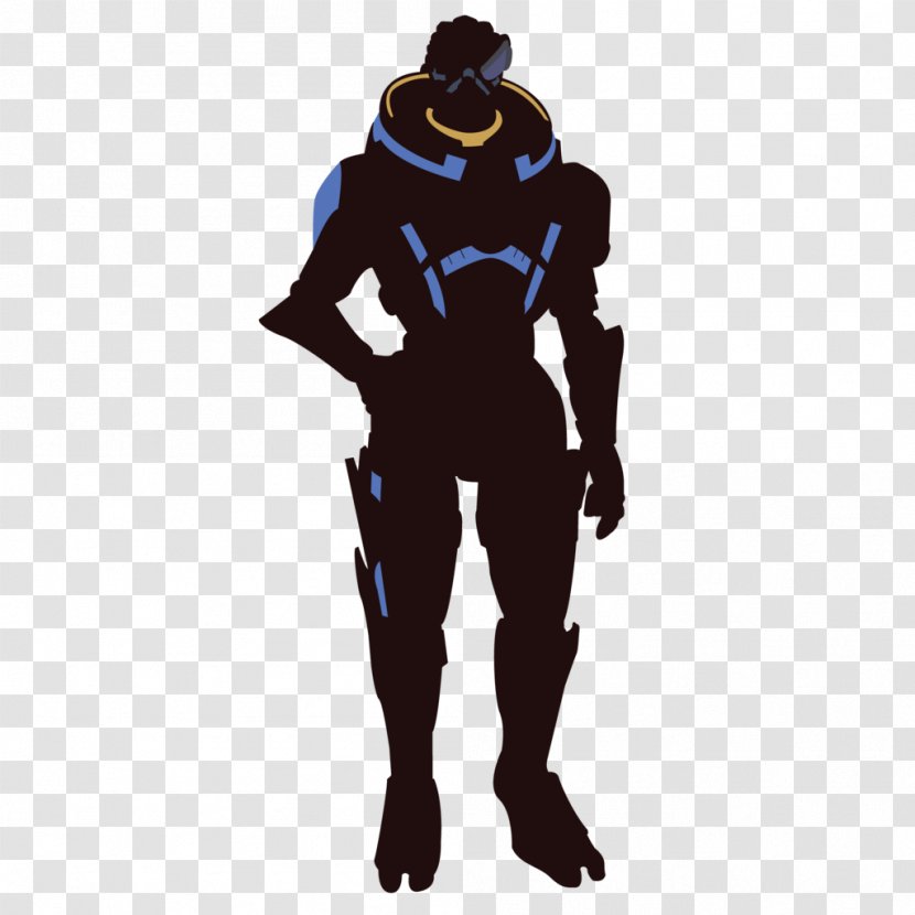 Cobalt Blue Shoulder Character Outerwear - Silhouette Transparent PNG