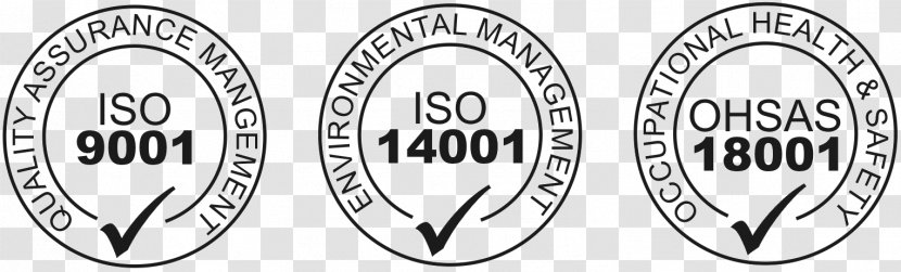 ISO 14000 9000 OHSAS 18001 International Organization For Standardization Management System - Black And White - Standards Transparent PNG