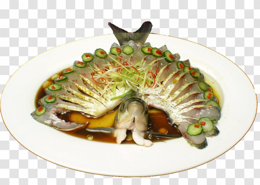 Cantonese Cuisine Wuchang Bream Steaming Vegetable Fish - Garnish - Fancy Steamed Transparent PNG