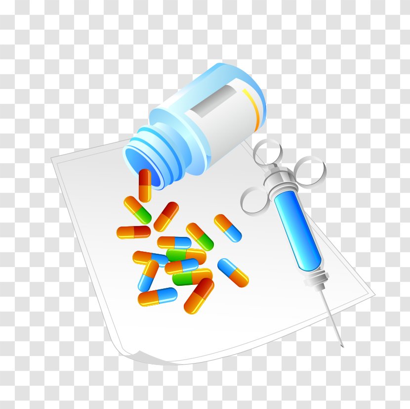 Euclidean Vector Pharmaceutical Drug - Capsule - Colored Pills Transparent PNG
