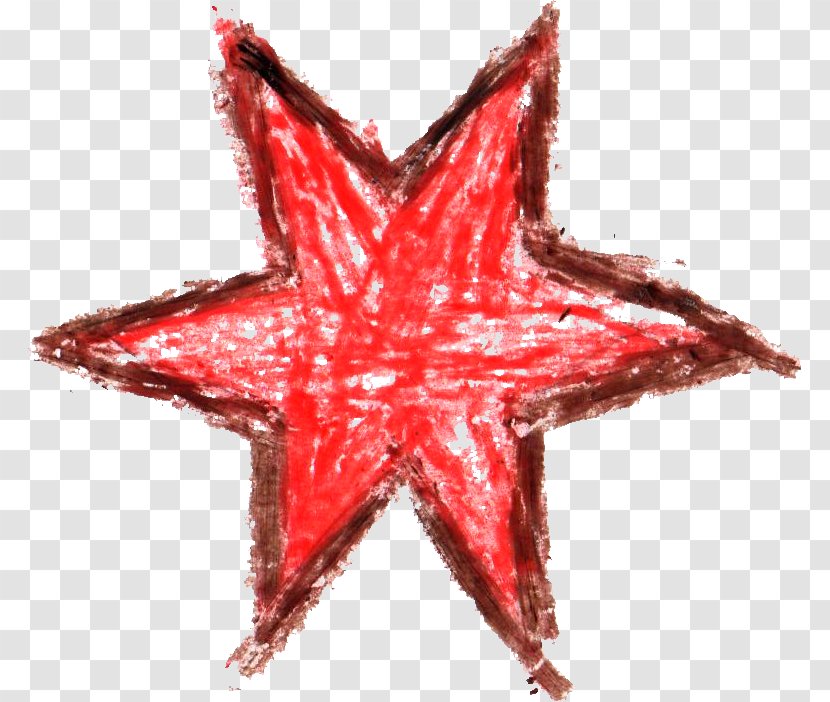 Drawing Crayon Star - Red Transparent PNG