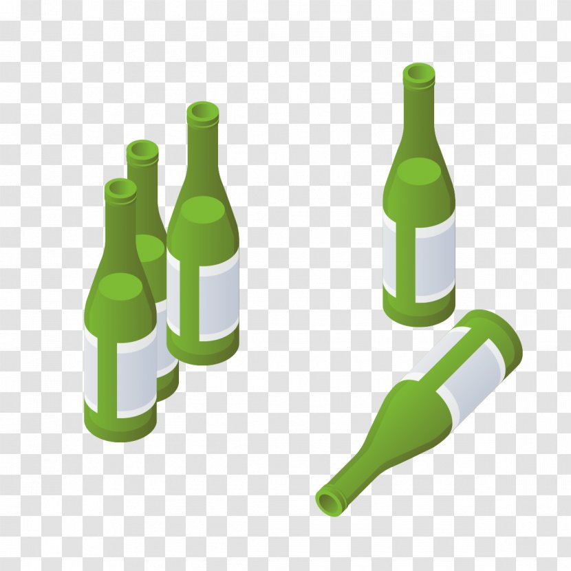 Beer Bottle Drawing - Drinkware - Cartoon Pattern Transparent PNG