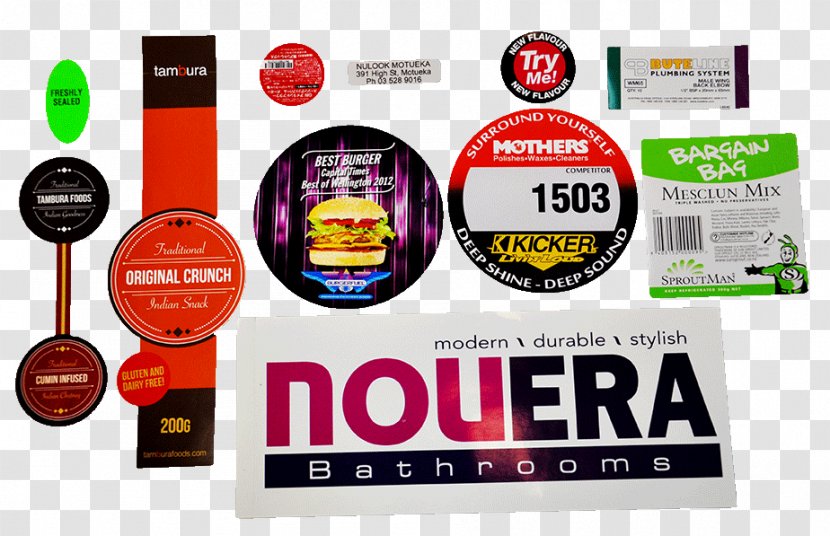 Brand Label Sticker Printing Adhesive - Advertising - Promotional Transparent PNG