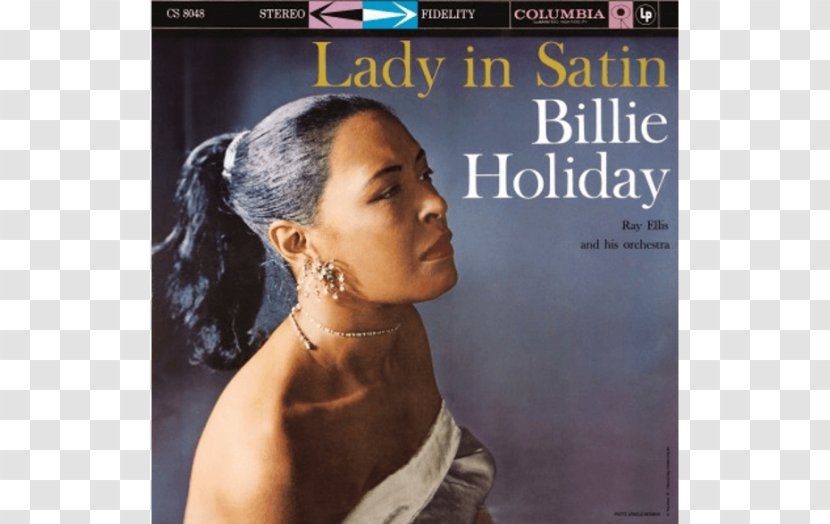 Billie Holiday Lady In Satin Phonograph Record LP Album - Watercolor - Stencil Transparent PNG