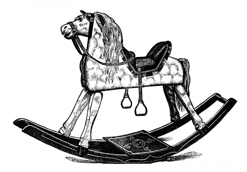 Rocking Horse Mane Pony Bridle - Chair - Victorian Cliparts Transparent PNG