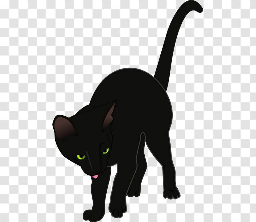 Cat Clip Art Openclipart Vector Graphics Image - Black Transparent PNG