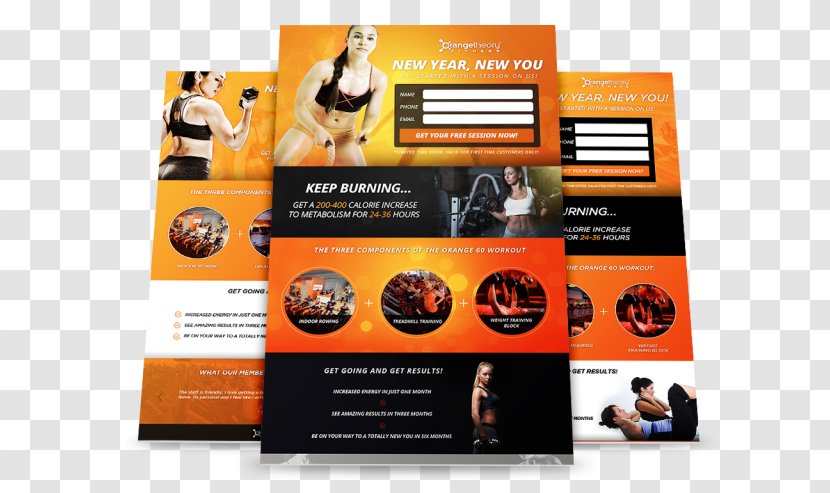 Landing Page Orangetheory Fitness Graphic Design Unbounce - Web - Gym Transparent PNG