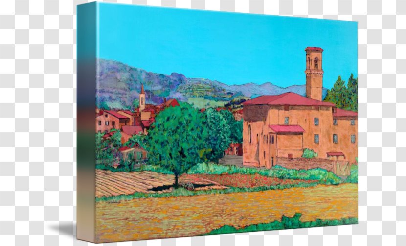 Painting Landscape Mural San Gimignano - Pittura Murale - Village Farm Transparent PNG
