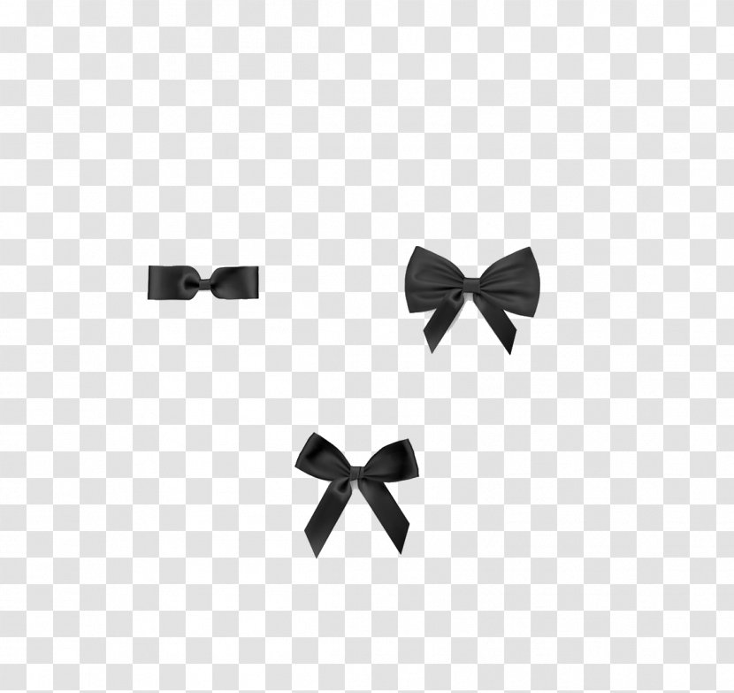 Bow Tie Ribbon Black Logo Transparent PNG