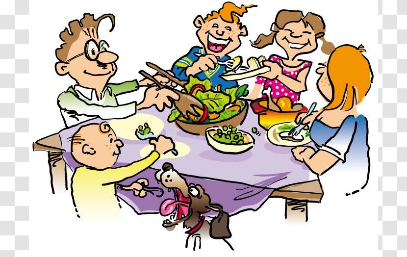 Table Dinner Family Clip Art - Eating - Friend Cliparts Transparent PNG