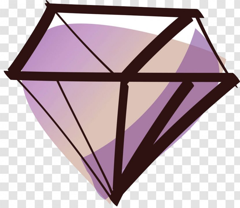Diamond Photography Royalty-free Illustration - Gemstone - Hand Painted Purple Diamonds Transparent PNG