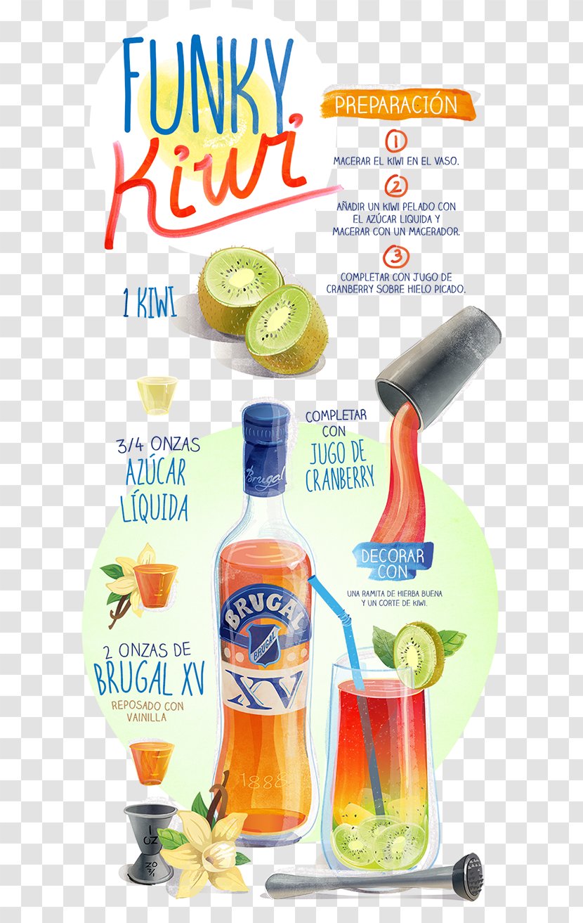 Orange Drink Cocktail Garnish Liqueur Martini - Brugal Transparent PNG