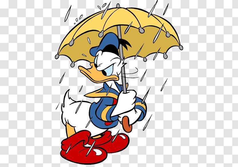 Donald Duck Daisy Mickey Mouse Goofy - Holding Umbrella Transparent PNG