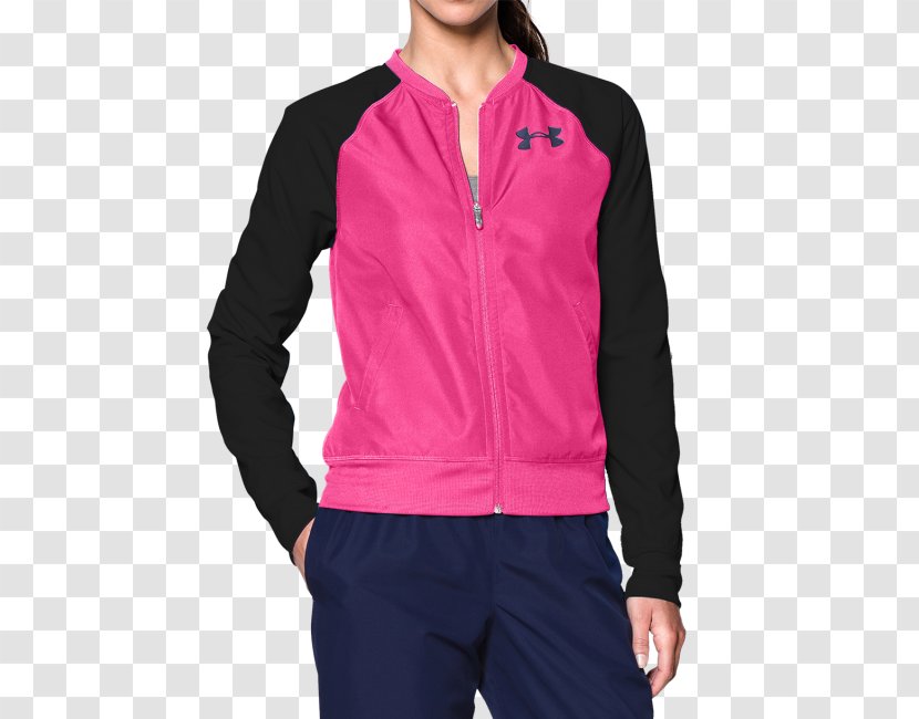 Polar Fleece Sleeve Bluza Jacket Hood - Pink Transparent PNG