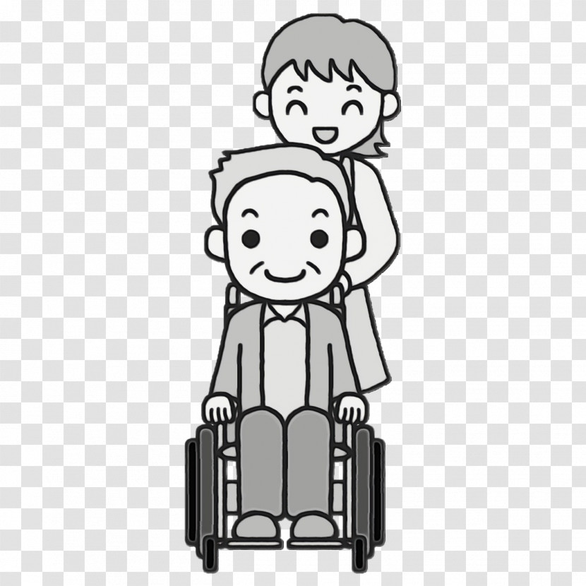 Old Age Health Care Aged Care Caregiver Wheelchair Transparent PNG