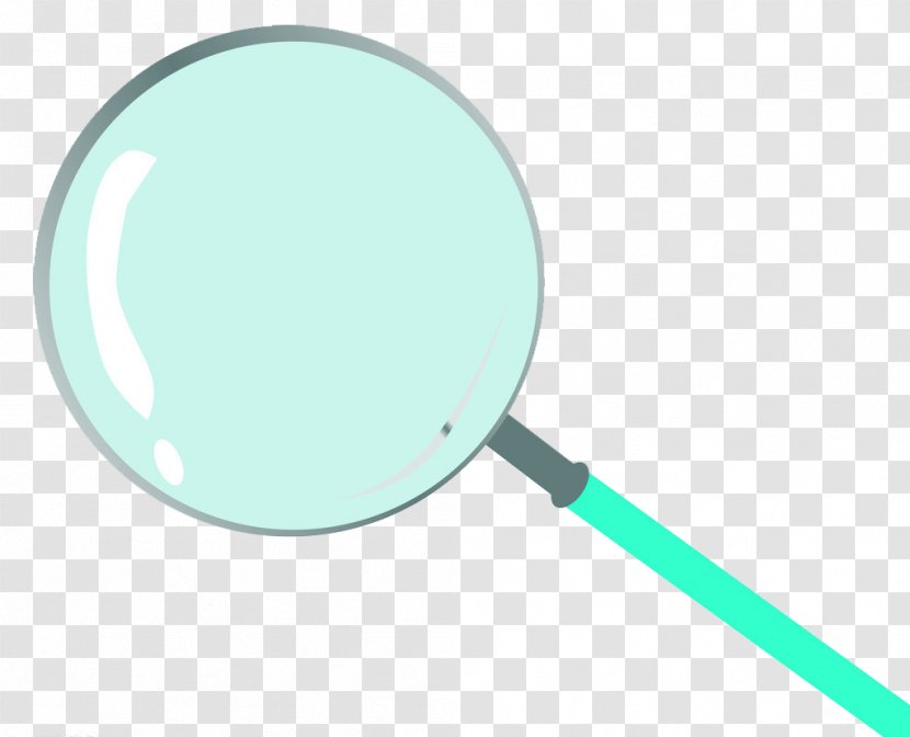 Material Magnifying Glass Green - Aqua - Cartoon Transparent PNG