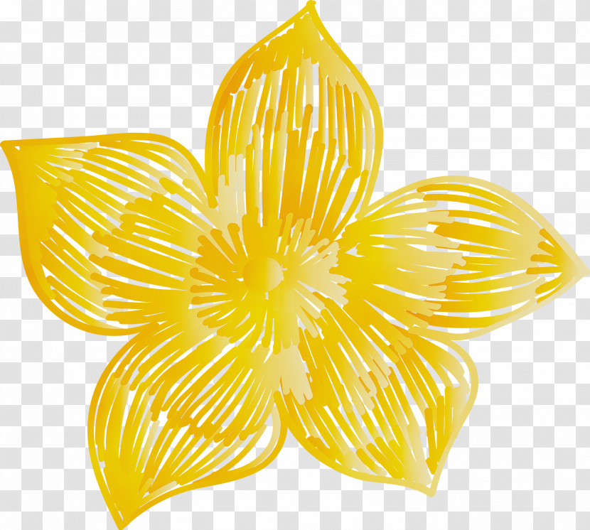 Petal Yellow Symmetry Transparent PNG