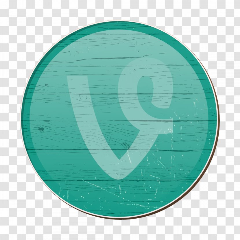 Video Icon Vine - Teal - Flag Symbol Transparent PNG