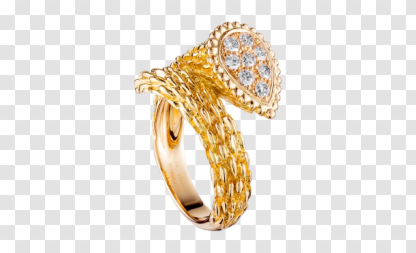 Boucheron Ring Jewellery Diamond Colored Gold - De Beers Transparent PNG