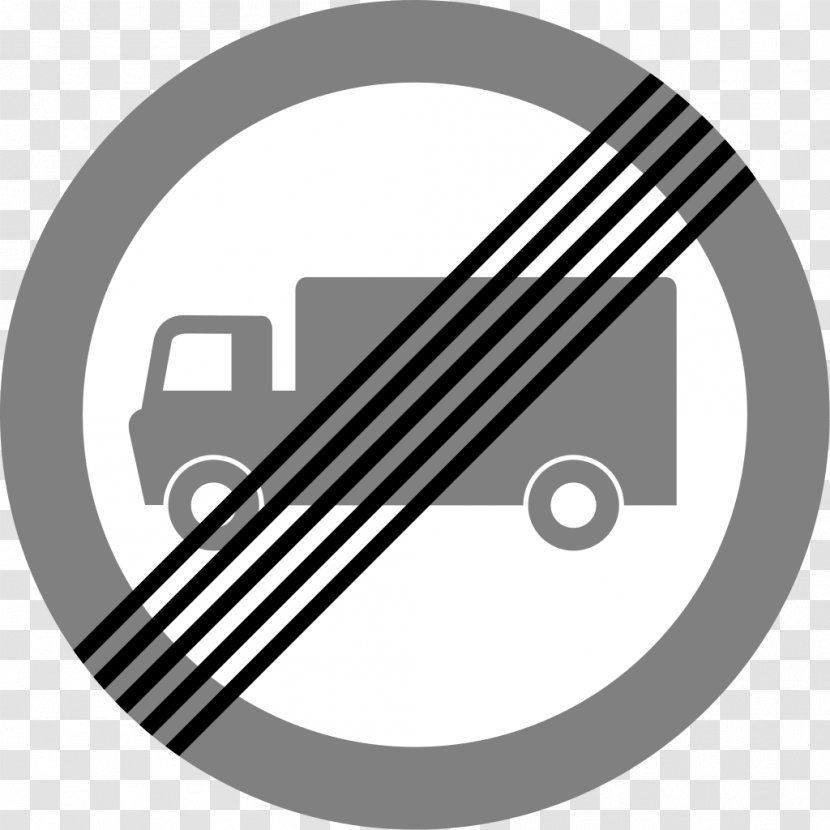 Traffic Sign Driving Large Goods Vehicle - Black And White - Prohibition Of Passage Transparent PNG