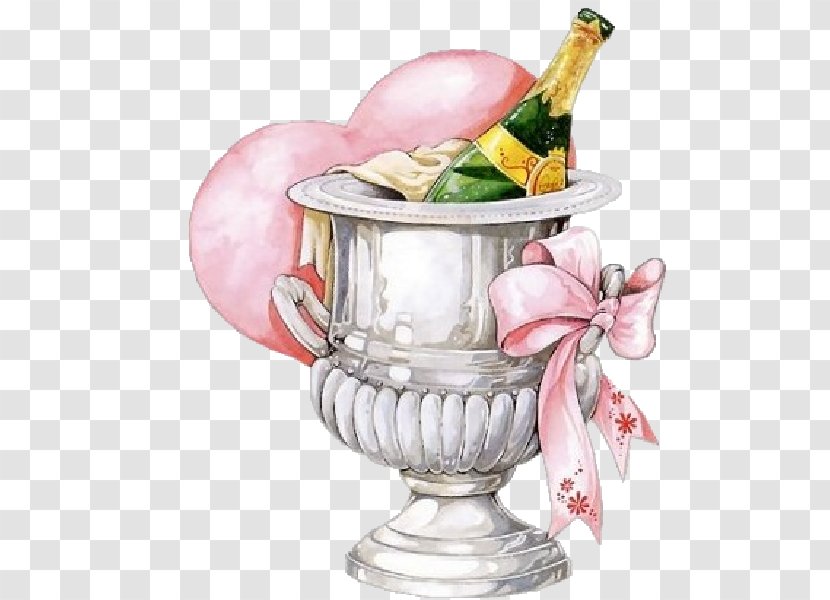 Champagne Wine Glass Party Clip Art - Happy Anniversary Romantic Transparent PNG