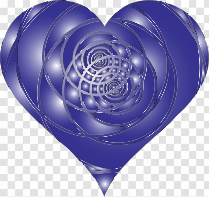 Spiral Heart Violet Transparent PNG