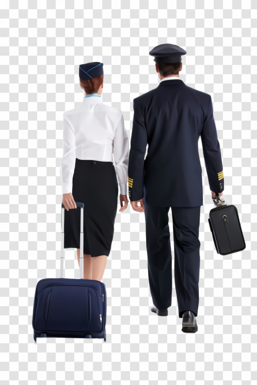 Standing White-collar Worker Formal Wear Suit Baggage - Whitecollar - Job Suitcase Transparent PNG