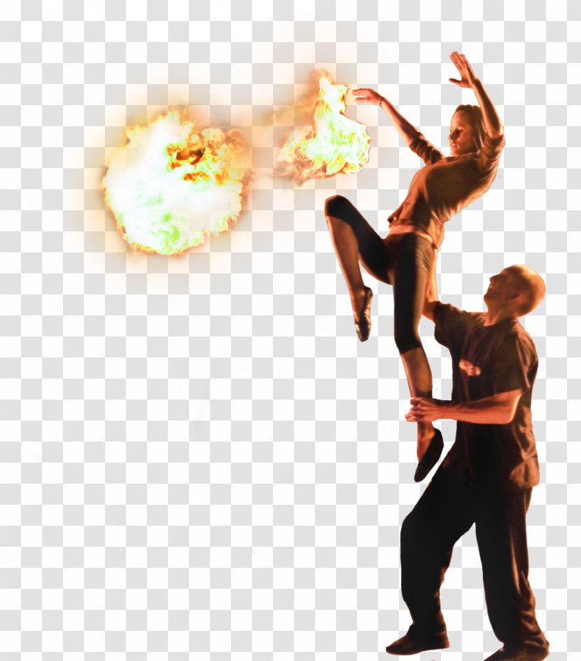 Fire Performance Modern Dance Acrobatics - Acrobatic Transparent PNG