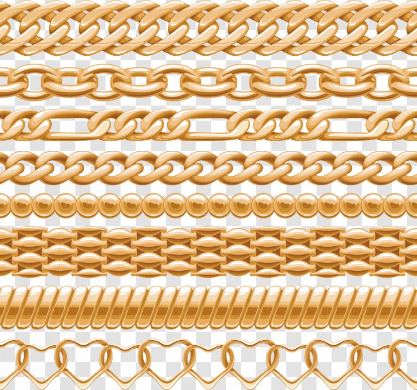 Gold Chain Euclidean Vector Necklace Stock Photography - Creative Jewelry Transparent PNG