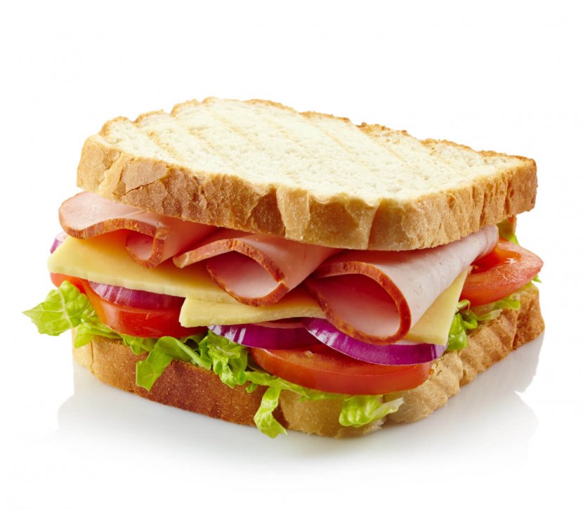 Ham Sandwich And Cheese Club Bacon, Egg - Submarine Transparent PNG