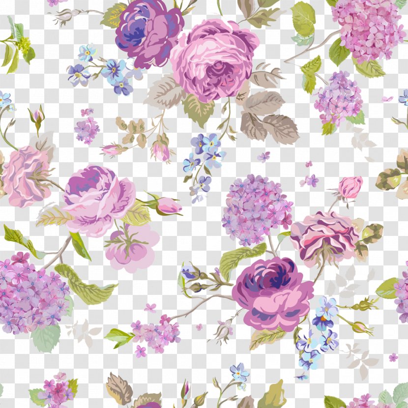 Shabby Chic Wall Decal Pattern - Rose Order - Purple Azaleas If You Ask Transparent PNG