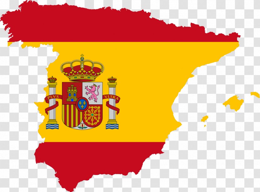 Flag Of Spain Map English - Plus Ultra - Vector Icon Transparent PNG
