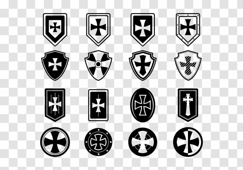 Logo Knights Templar - Silhouette - Shield Transparent PNG