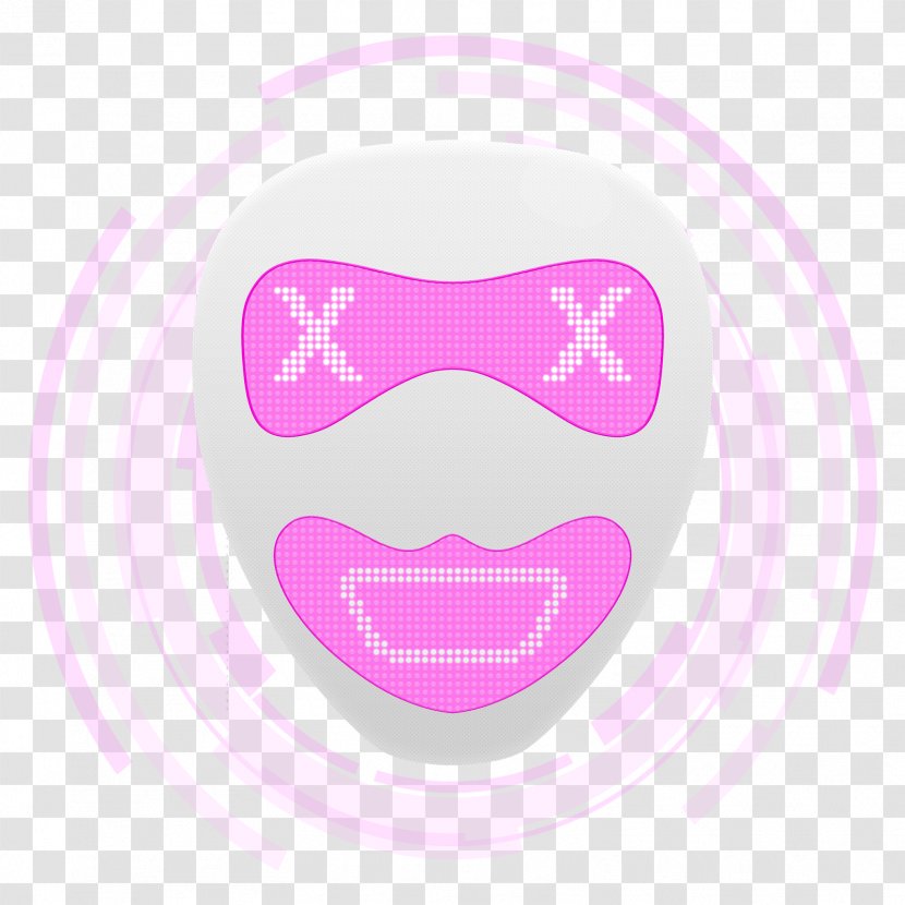 Pink M RTV Font - Smile - Model Transparent PNG