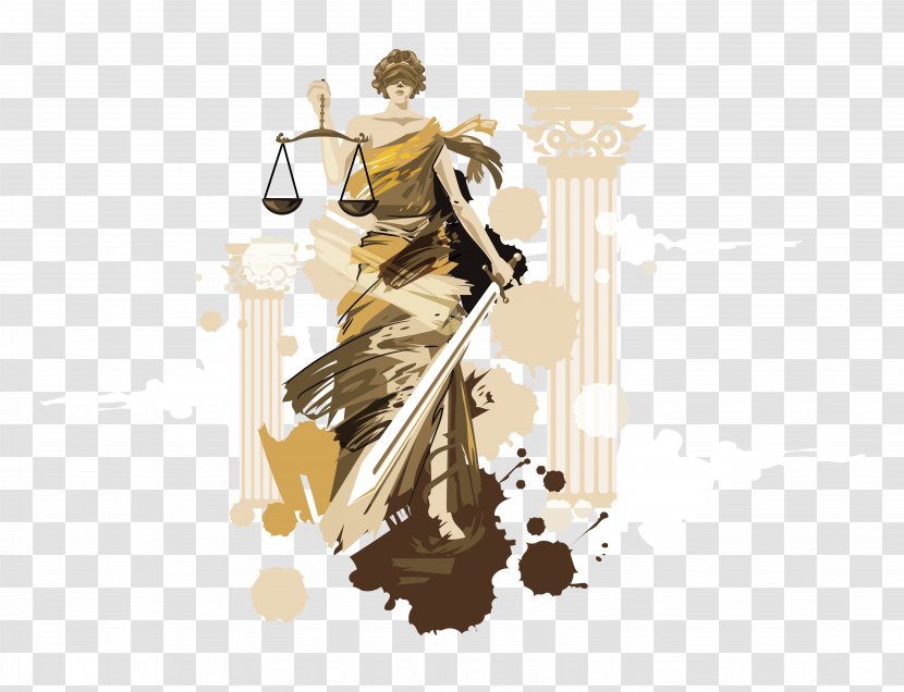 Lady Justice Painting Euclidean Vector - Pattern - Goddess Image Painted Design Zhu Di Tiya Transparent PNG