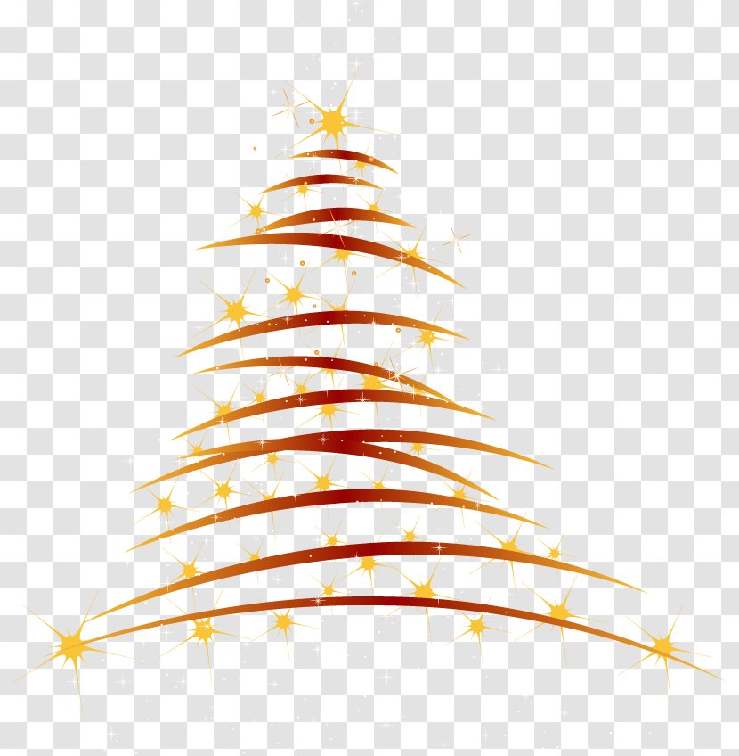 Christmas Tree Red - Vector Star Transparent PNG