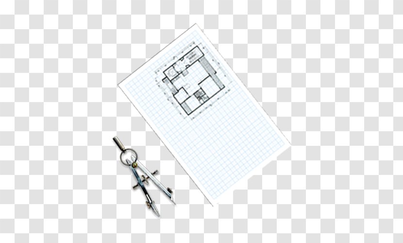 Paper Interior Design Services - Toilet Diagram With Compasses Transparent PNG