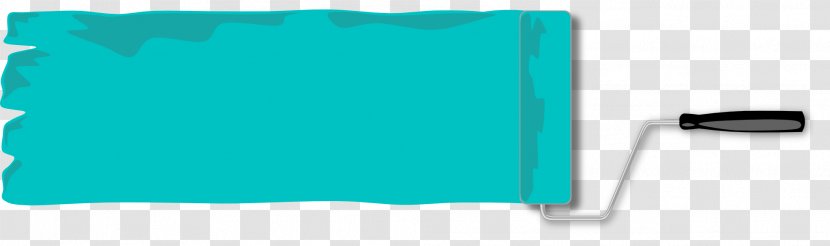 Paint Rollers Clip Art - Turquoise - Banner Transparent PNG