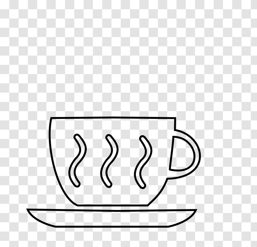 Line Art Coffee Cup Mug Clip - Linear Clipart Transparent PNG