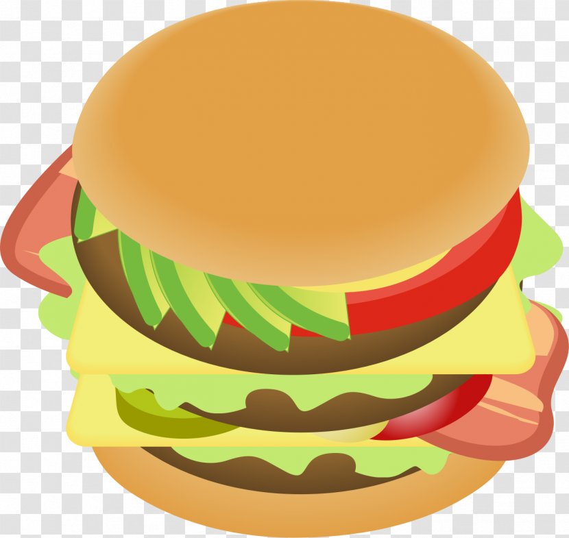 Hamburger Cheeseburger Fast Food Veggie Burger Bacon Transparent PNG