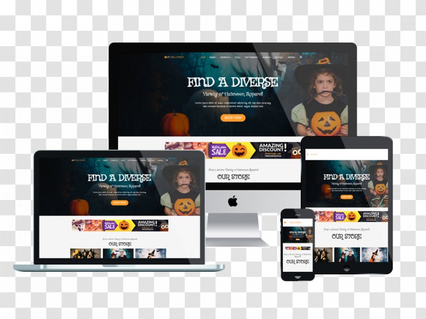Responsive Web Design Template System - Electronic Device - WordPress Transparent PNG