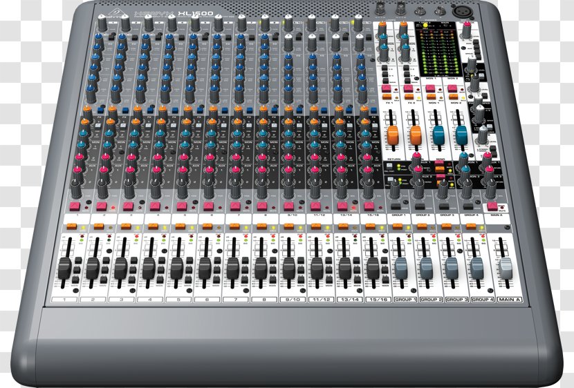 Microphone Audio Mixers Behringer Xenyx X1204USB Mixer - Silhouette - Preamplifier Transparent PNG